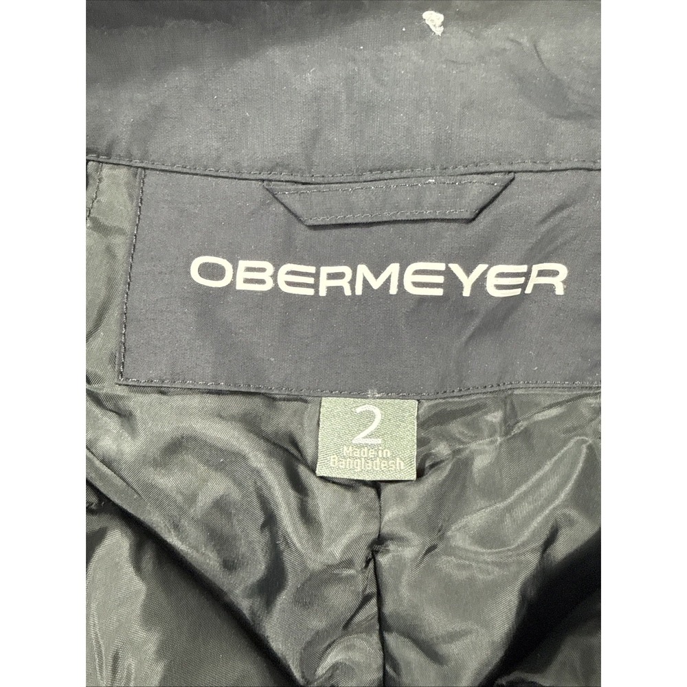 OBERMEYER Black Ski Snowboard Snow Pants Elastic Waist Women's Size 2 NICE - Picture 5 of 12